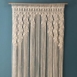Rideau de porte en macramé de grande taille en tissu 100% coton, style bohème, rideau de porte en macramé à prix de gros en provenance du Vietnam - Product Image 1