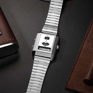 Nouvelle <span class=keywords><strong>montre</strong></span> carrée rétro à quartz 2026, esthétique vintage années <span class=keywords><strong>70</strong></span>, mouvement japonais à quartz, bracelet en alliage et cuir de vachette, étanche 30M - Product Image 6