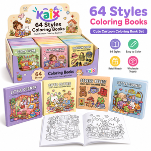 KAIX - Juego de Libros para Colorear Personalizados a Bajo Precio, 64 Estilos, Libros de Dibujo para Niños, para Regalos Promocionales y Suministro al por Menor - Product Image 2