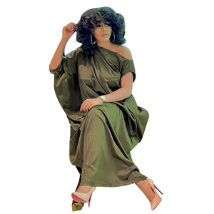 Lâche grande taille vêtements pour femmes automne hiver nouvelle fille <span class=keywords><strong>robe</strong></span> à manches courtes or Simple décontracté - Product Image 5