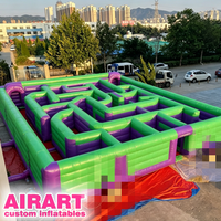Labyrinthe gonflable géant, grand labyrinthe gonflable d'extérieur, labyrinthe gonflable personnalisé pour adultes