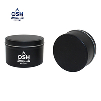 Boîte de conserve ronde vide pour poudre de matcha avec logo personnalisé, boîte en métal hermétique avec couvercle à vis, contenant d'emballage