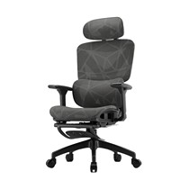 Chaise de bureau moderne en maille Hauteur réglable Design ergonomique Dossier à carreaux Siège creux Cadre en acier inoxydable Mousse Maison Longue assise