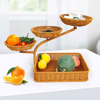 Rustieke rotan geweven handmand, fruit- en eiermand van wilgenvlechtwerk, aanpasbare kleur, maten S/M/L, voor picknicks en cadeaus