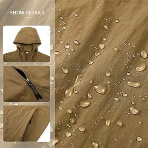 <b>Men's</b> High Quality Windbreaker Jacket 100% Nylon With Windproof Quick Dry <b>Rain</b>-Proof Canvas Ice Silk <b>Coat</b> - Product Image 2