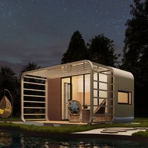 Desmontable personalizado 2024 cabina de cápsula privada al aire libre Casa de contenedores de oficina prefabricada diseño gráfico moderno, diseño de modelo 3D - Product Image 4