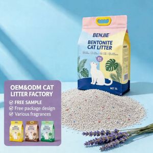 OEM ODM Litière pour chat en boules agglomérantes biodégradables écologiques, personnalisée, sans poussière, anti-odeur, en bentonite - Product Image 1