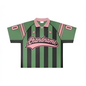 Maillot de football personnalisé par sublimation pour homme, manches courtes, respirant, 100 % polyester, coupe régulière pour adulte, col rabattable - Product Image 3