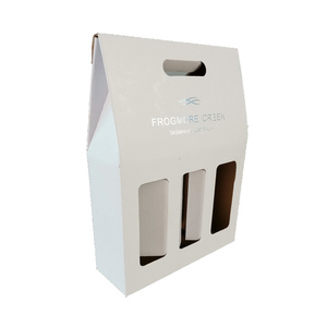 Wholesale Custom Foldable and Portable 2 or 3 <strong>Bottles</strong> White Cardboard <strong>Wine</strong> Packaging <strong>Box</strong> - Product Image 5