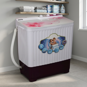 Kimatsu WM7200 Electric <b>Top</b>-<b>Loading</b> 7kg Twin Tub Semi-Automatic All-In-One Washer/Dryer Plastic Built-In Household Class A+++ - Product Image 3