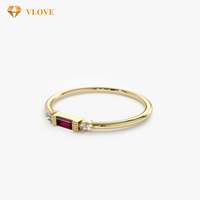 Bagues en saphir ou rubis avec moissanite, bagues rouge rubis pour femmes, bague rubis sang de pigeon, bagues en or rubis et diamant tendance