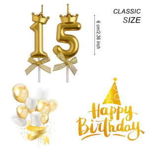 Velas Digitales con Forma de Corona, Velas de Cumpleaños, Decoración para Pastel de Primer Cumpleaños para Niños y Adultos - Product Image 2