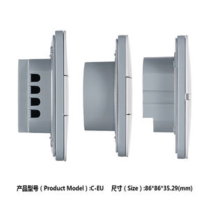 Alloggiamento dell'interruttore del pannello di vetro di illuminazione Wi-Fi per la casa intelligente, alloggiamento dell'interruttore tattile, sono realizzati con alloggiamento in plastica ignifuga. - Product Image 6