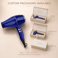 Sèche-cheveux professionnel 2000W haute puissance ionique avec moteur DC, longue durée de vie et faible bruit, sèche-cheveux compact pour salon, hôtel, voyage