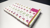 Tuiles de Mahjong en Acrylique Style Américain avec Lettres Anglaises Personnalisées – Jeu Créatif de Cartes d'Échecs pour Tables de Jeu