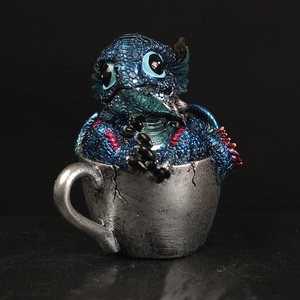 Adorno Dragón Creativo DRB014 Taza Pequeño Dragón Lindo Artesanías de Resina Decoración para Hogar Oficina Escritorio Regalo - Product Image 5
