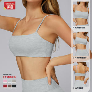 Sujetador deportivo Cross Border de poliéster y elastano, con copas moldeadas medianas y de cobertura completa, ajuste atlético, tallas SMLXL - Product Image 4