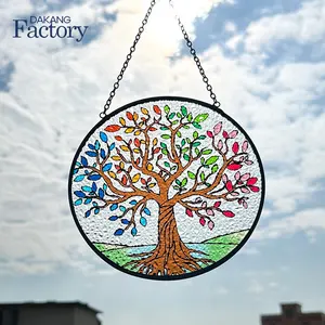 Handmade Hanger Valentines Diamond Painting Sun Catcher Tree Of Life Decoration Pieces For Home