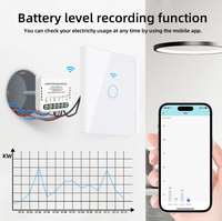 Interruptor de Relé Inteligente Tuya 2026 con Función de Medidor de Energía, Pantalla IPS Wi-Fi, Diseño de Barra, Material de PC, Automatización para Hogar, Hotel y Garaje