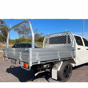 2024 lamax 4x4 aluminium double cabine plateau ute personnalisé avec boîte latérale et garde-boue pour ramassage triton/ranger/hilux