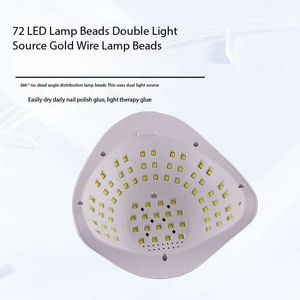 Lampe UV professionnelle haute puissance pour ongles avec 72 LED, séchage rapide du vernis gel, équipement de salon de manucure - Product Image 2