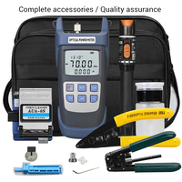Kit d'outils de terminaison de fibre optique FTTH avec compteur de puissance, câble de descente, dénudeur de fibre, VFL, kit d'outils de fusion de fibre