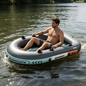 Kayak gonflable en PVC <span class=keywords><strong>à</strong></span> une place, bateau pneumatique <span class=keywords><strong>à</strong></span> bords hauts, bateau de pêche portable, radeau de dérive, bateau gonflable pour les sports nautiques - Product Image 2