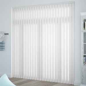 ستائر عمودية عالية الجودة من الفينيل بعرض 89 ملم، قماش PVC معتم وشفاف بلون بني خشبي للنوافذ الداخلية والأبواب الزجاجية المنزلقة والشرفات - Product Image 2