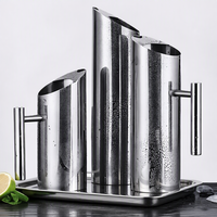 Pichet à eau en acier inoxydable à corps droit, distributeur de boissons pour cuisine, bar, mélange de cocktails, eau froide, jus