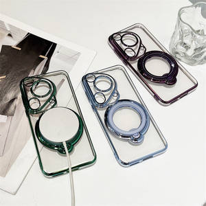 Custodia magnetica per telefono con piastra elettrica <span class=keywords><strong>trasparente</strong></span> per <span class=keywords><strong>Huawei</strong></span> Pura 70 Ultra / Pura 70 / P70 P50 P40 Pro copertura di ricarica Wireless - Product Image 3