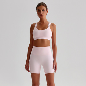 Conjunto de yoga delgado y transpirable para <span class=keywords><strong>mujer</strong></span> con <span class=keywords><strong>chaleco</strong></span> sin mangas y Falda corta Conjunto ligero para correr y hacer ejercicio - Product Image 5