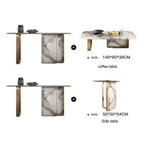 <span class=keywords><strong>Table</strong></span> <span class=keywords><strong>console</strong></span> moderne <span class=keywords><strong>extensible</strong></span> avec plateau en marbre et structure en métal de luxe pour hôtel et salon, meuble d'entrée et de couloir - Product Image 5
