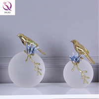 Boule de cristal de luxe légère créative ornements en laiton autre décoration pour le salon maison