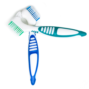 Spazzola <span class=keywords><strong>per</strong></span> denti finti di vendita calda doppia testina in Nylon <span class=keywords><strong>dentiere</strong></span> dentali portatili <span class=keywords><strong>spazzolino</strong></span> da denti <span class=keywords><strong>per</strong></span> allineatori - Product Image 4