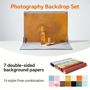 Kit de 14 motifs de fonds photo pour produits, idéal pour la photographie de petits articles, de bijoux et de nourriture. - Product Image 6