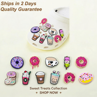 Venta al por mayor de dijes de PVC 2D para zapatos, decoraciones personalizadas de café y té de burbujas para accesorios de zuecos
