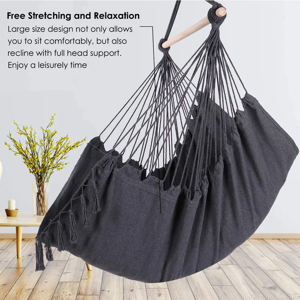 Lawn swing hammock hanging patio chair for adults,Outdoor Hammock Hanging Rope Swing chair