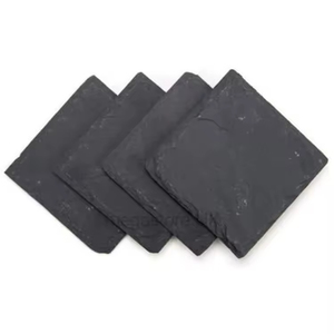 Sous-verres personnalisés en verre créatif avec bord brut naturel en <span class=keywords><strong>ardoise</strong></span>, pour boissons et vin, à prix abordable - Product Image 2