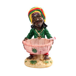 Hot Jamaican Beach Rasta Stand Souvenir Homme Fumer Fantaisie Unique Taille Moyenne <span class=keywords><strong>Bob</strong></span> <span class=keywords><strong>Marley</strong></span> Résine <span class=keywords><strong>Cendrier</strong></span> - Product Image 2