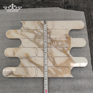 Goldtop Natural Stone Calacatta Gold-Calacatta Borghini Marble Mosaic for Hotel Villa - Product Image 1