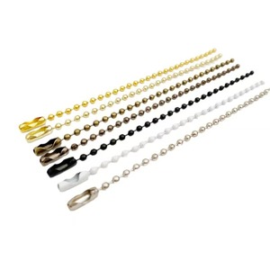 Aangepaste Lengte Metalen Bal Kralen Ketting Met Connector Voor Dog Tag Sieraden Sleutel Ambacht Diy - Product Image 3
