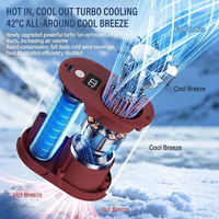 Ventilateur de taille d'extérieur multifonction 4-en-1, 100 vitesses, silencieux, longue autonomie, petit format, en ABS