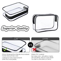 Trousse de toilette transparente étanche pour femmes, trousse de maquillage cosmétique pour hommes sac de rangement de toilette de voyage