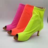 Chaussures de danse pour femmes Evkoodance 0703, couleur fluo néon, jazz, salsa, ballroom, danse de rue, talons hauts, bottes de danse