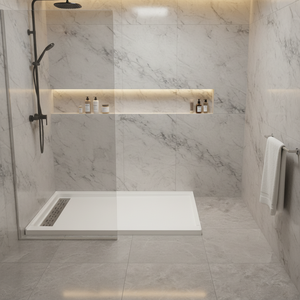 Receveur <span class=keywords><strong>de</strong></span> <span class=keywords><strong>douche</strong></span> SMC moderne, long, durable, rectangulaire, blanc, 60*32 pouces, pour projets hôteliers - Product Image 1