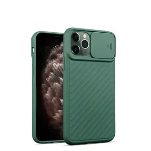 IVANHOE Slide Camera Privacy Protection Silicone Phone Cases For iPhone 11 Pro Max XS XR X 10 8 7 6S 6 Plus Case Luxury Cover