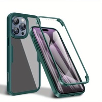 Étui transparent intégral 360° pour iPhone 16 15 14 13 Pro 14 15 Pro Max, protection avant et arrière complète