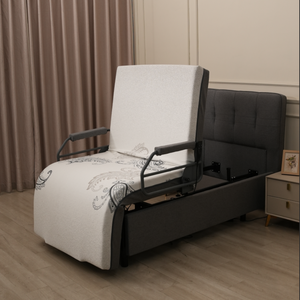 Lit médicalisé King Single Dual Okin à moteur, réglable en hauteur avec articulation tête et pieds, pour personnes âgées - Product Image 1