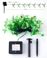 Guirlande lumineuse LED solaire de haute qualité pour extérieur, étanche IP44, à prise fixe commerciale, 20 m, en PVC et cuivre, éclairage décoratif