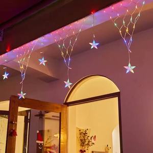 ใหม่ IP65กลางแจ้งกันน้ำคริสต์มาสแอลอีดีเจ็ดสีสามเหลี่ยมตกปลาสตริงโคมไฟแสงดาวน้ำแข็งแถบม่าน - Product Image 3